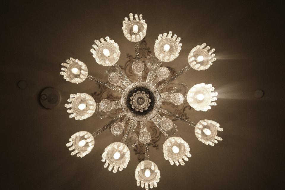 Brass Crown Chandelier